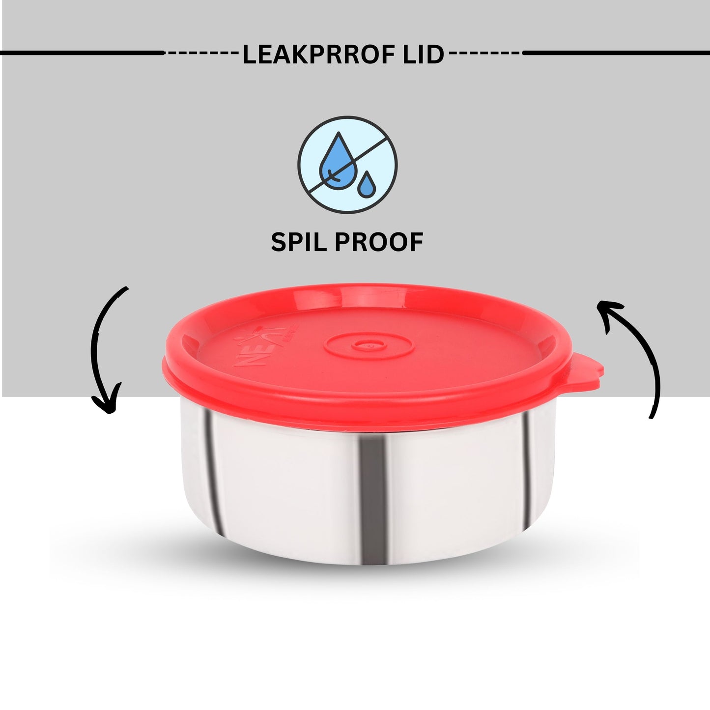Packvibe Eco Premium| Red, Office use, School, Leak-Proof 2 Containers Lunch Box  (750 ml, Thermoware)