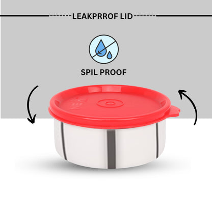 Packvibe Eco Premium| Red, Office use, School, Leak-Proof 2 Containers Lunch Box  (750 ml, Thermoware)