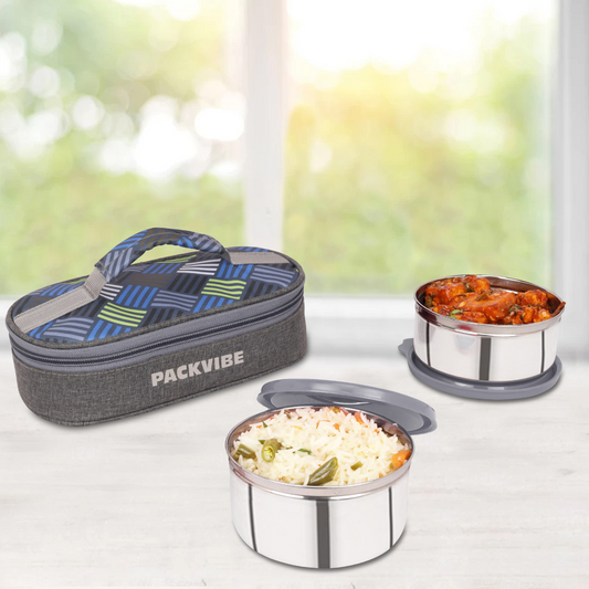 Packvibe Eco Lunch Box | Stainless Steel Insulated Tiffin for Fresh & Hot Meals | best-selling lunch box Mumbai